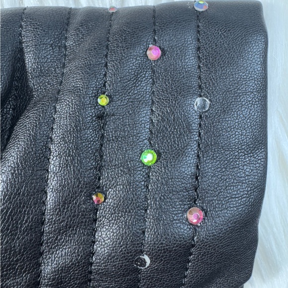 H&M Faux Leather Studded Moto Jacket Size 3-4 - Picture 6 of 10